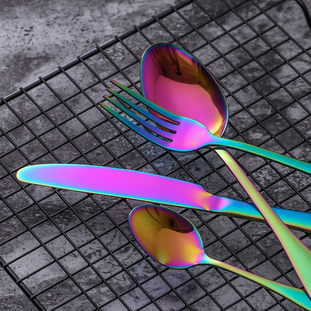 Vaisselle - Ensemble de couverts colorés en inox – Image 3