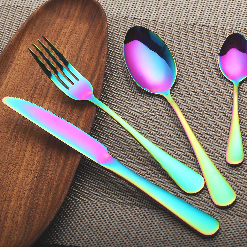Vaisselle - Ensemble de couverts colorés en inox – Image 4