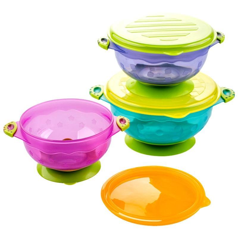 Vaisselle ensemble de 3 bols à ventouse pour bébé – Image 2