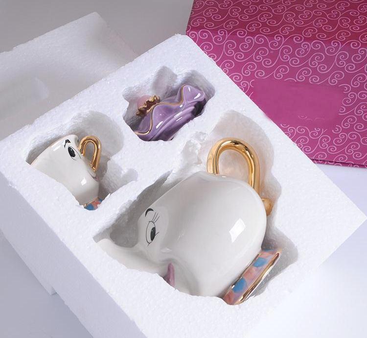 Vaisselle service à thé La Belle et la Bête avec théière et tasse – Image 3