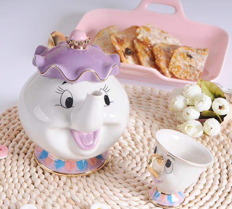 Vaisselle service à thé La Belle et la Bête avec théière et tasse – Image 4