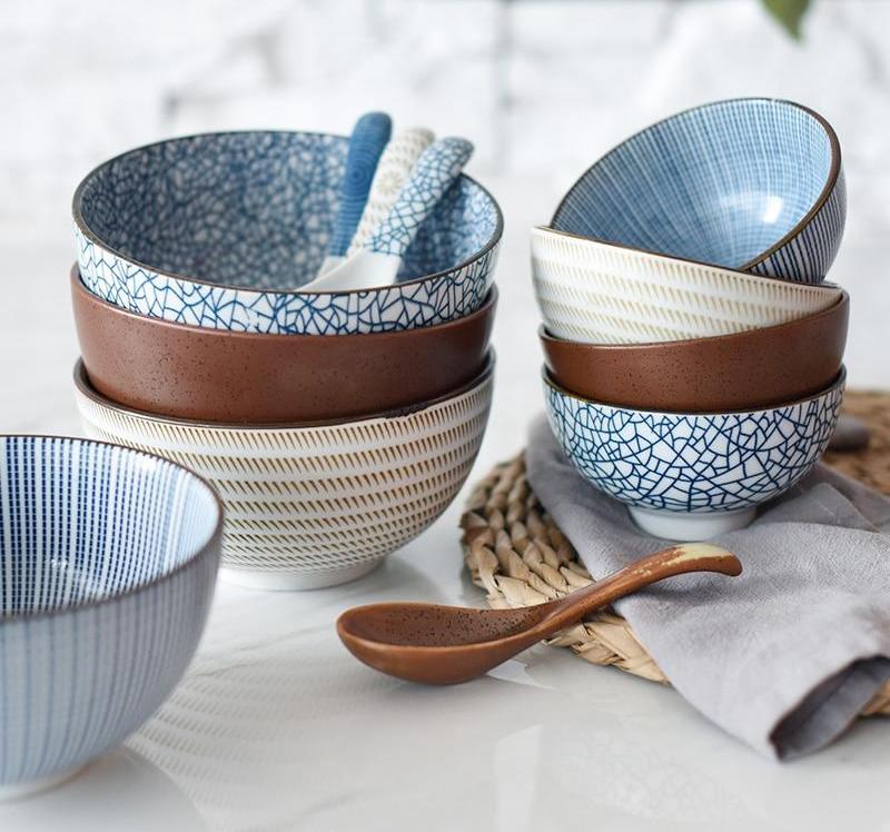 Vaisselle cuillères pour bols en porcelaine japonaise - Quatre couleurs – Image 5