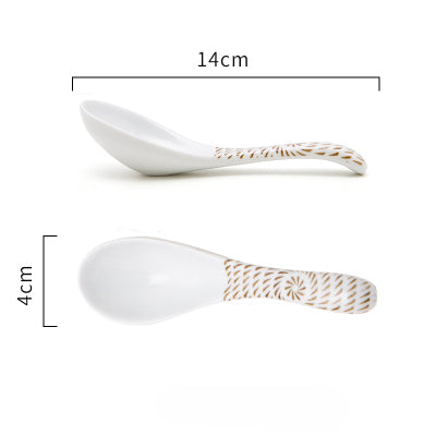 Cuillère porcelaine japonaise - Beige