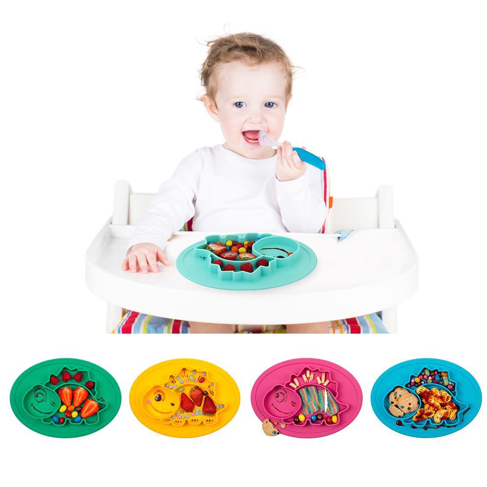 Vaisselle plateau bébé dinosaure en silicone – Image 6