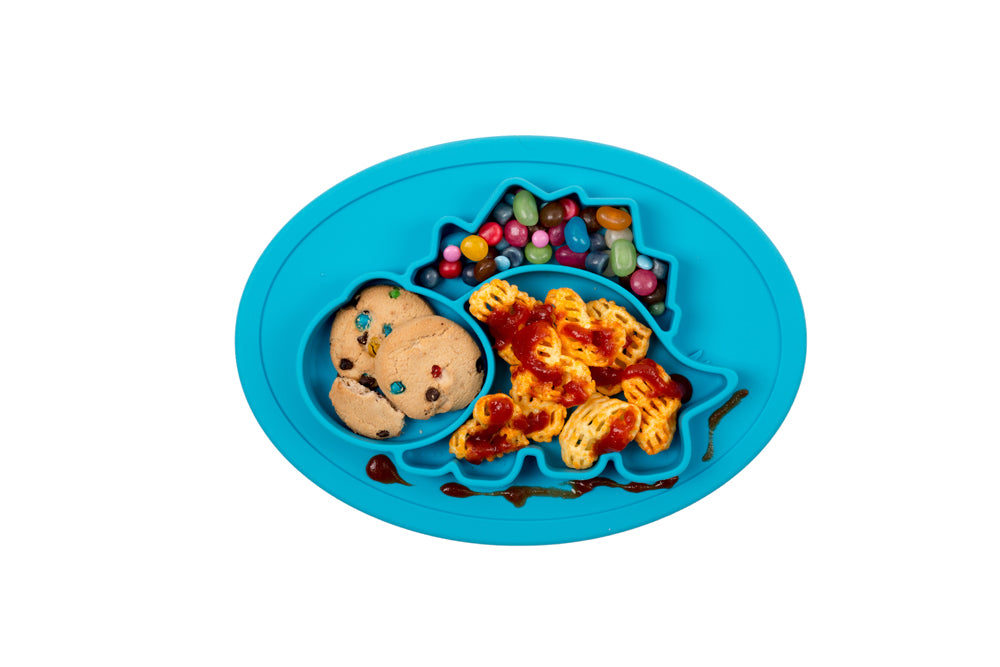 Plateau repas thème dinosaure - couleur bleu