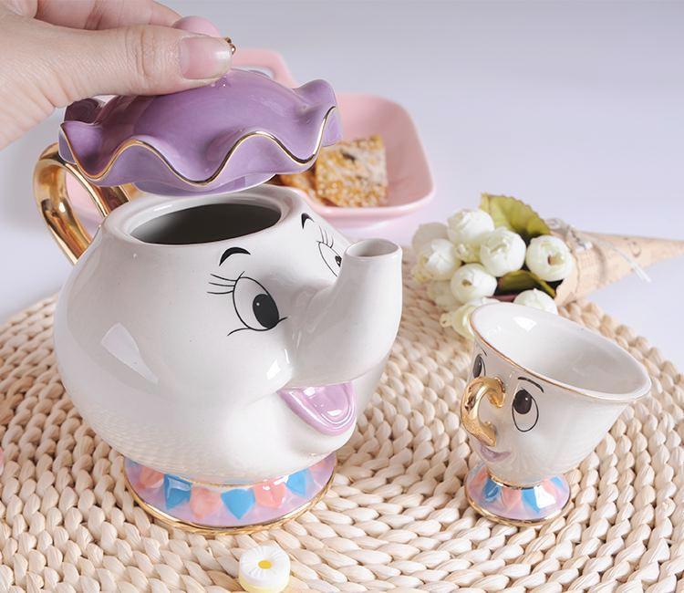 Vaisselle service à thé La Belle et la Bête avec théière et tasse – Image 5