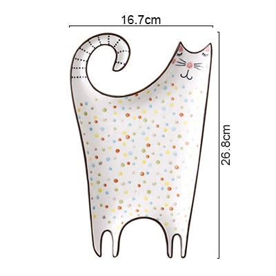 Plateau objet déco en forme de chat