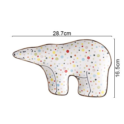 Plateau objet déco en forme d'ours polaire