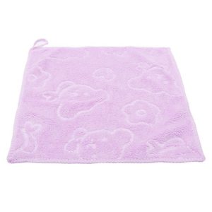 serviette de bain bébé avec ourson violet