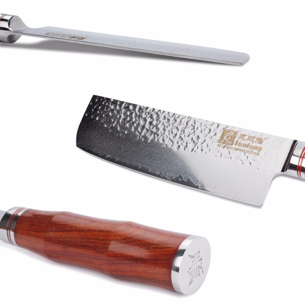 Vaisselle couteau Nakiri japonais en acier Damas VG10 – Image 3