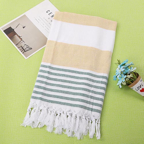 serviette de bain coton peshtemal orange
