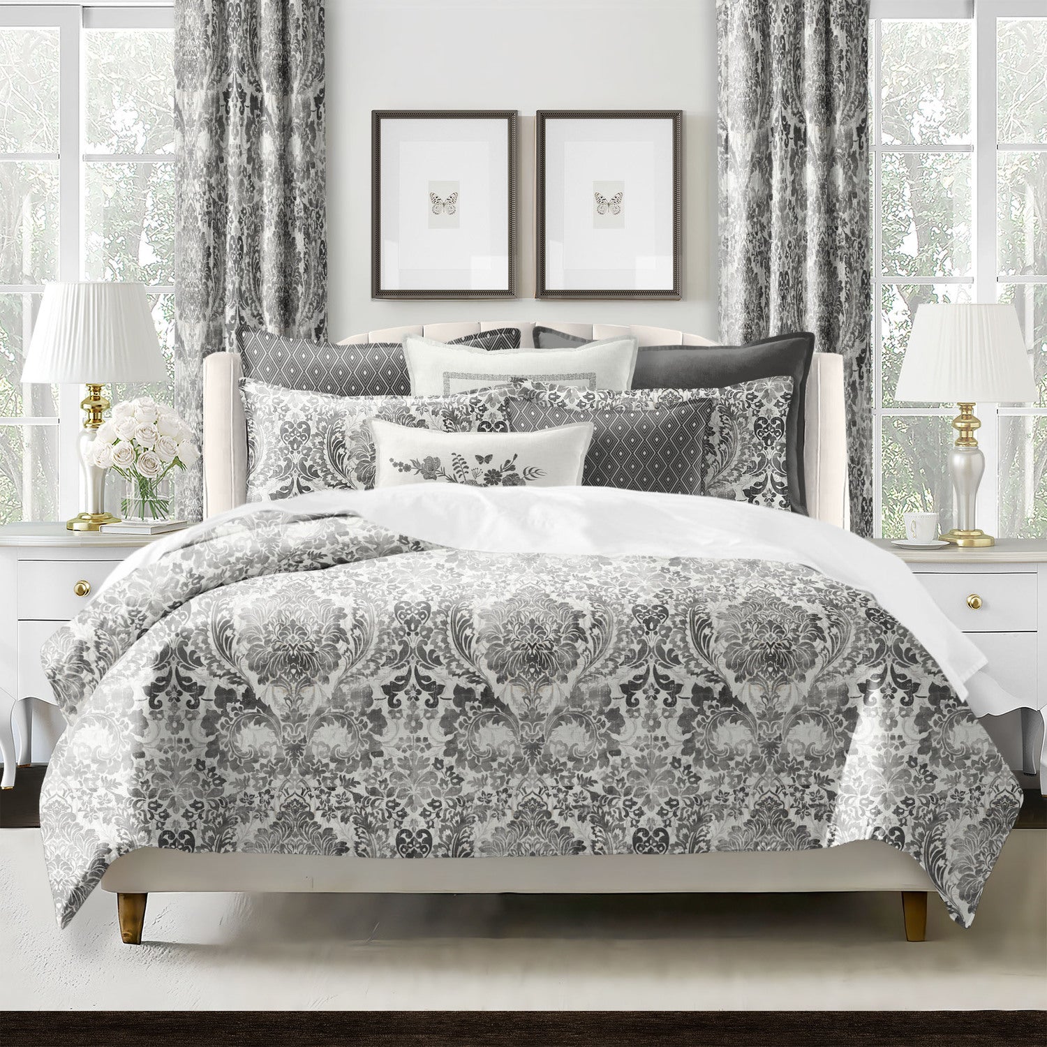 Couvre lit Savannah gris anthracite - Fabriqué au Canada