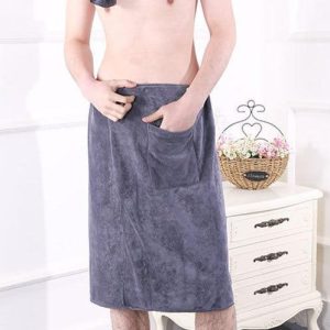 serviette de bain microfibre homme gris