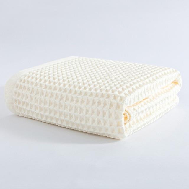 Serviette de Bain Coton Gaufré jaune