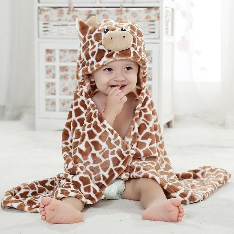 Linge de bain cape girafe pour bébé – Image 2