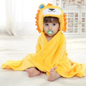 Linge de bain serviette lionceau
