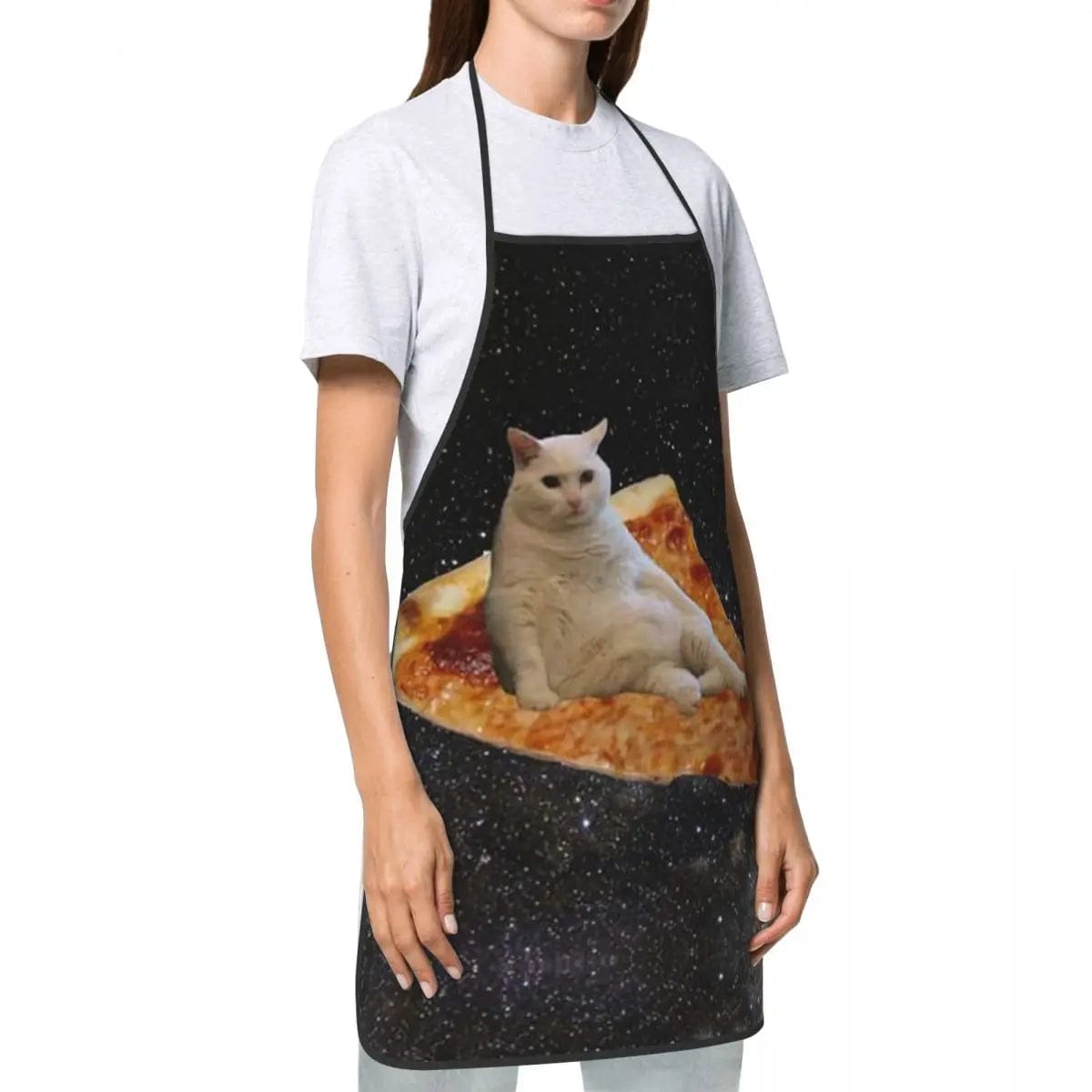 Tablier chef humoristique chat pizza dans l'espace – Image 17