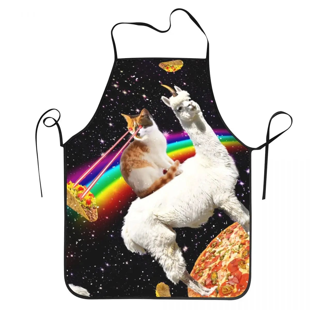 Tablier pizza et chat dans l'espace, humoristique pour chef unisexe – Image 12