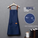 Tablier de cuisine bleu marine en tissu non-tissé - Modèle 2D Bleu Marine / OneSize