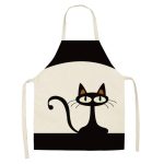 Tablier chaton en lin style japonais