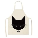 Tablier chaton adorable motif japonais en lin et coton
