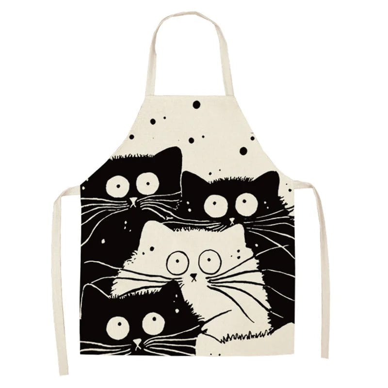 Tablier chaton adorable motif japonais en lin et coton – Image 22