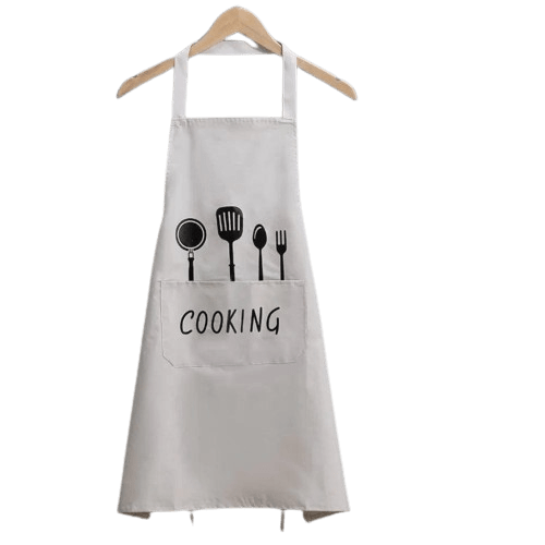 Tablier classique "Cooking" PVC imperméable blanc-cassé – Image 2