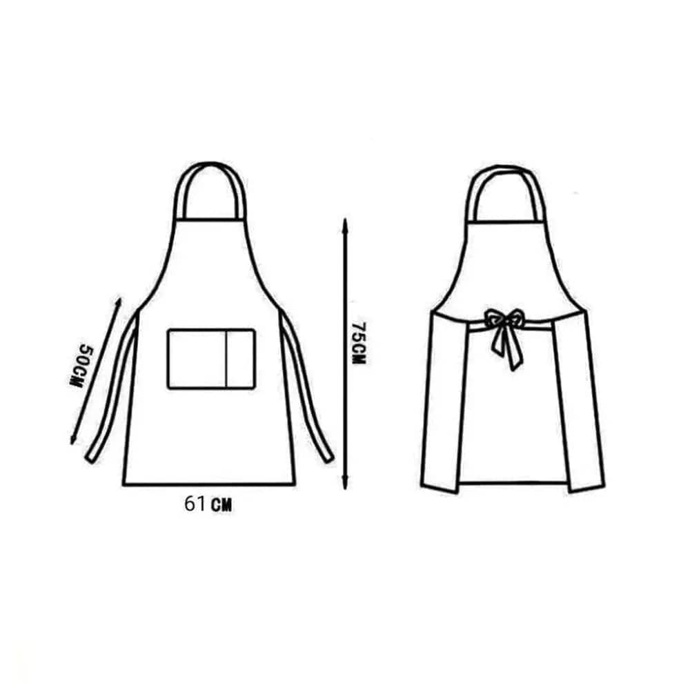Tablier cuisine "Cooking" PVC noir imperméable – Image 4