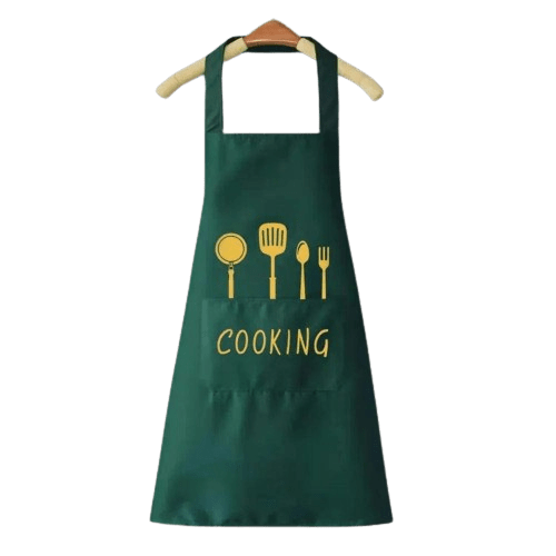 Tablier classique vert en PVC Cooking – Image 2