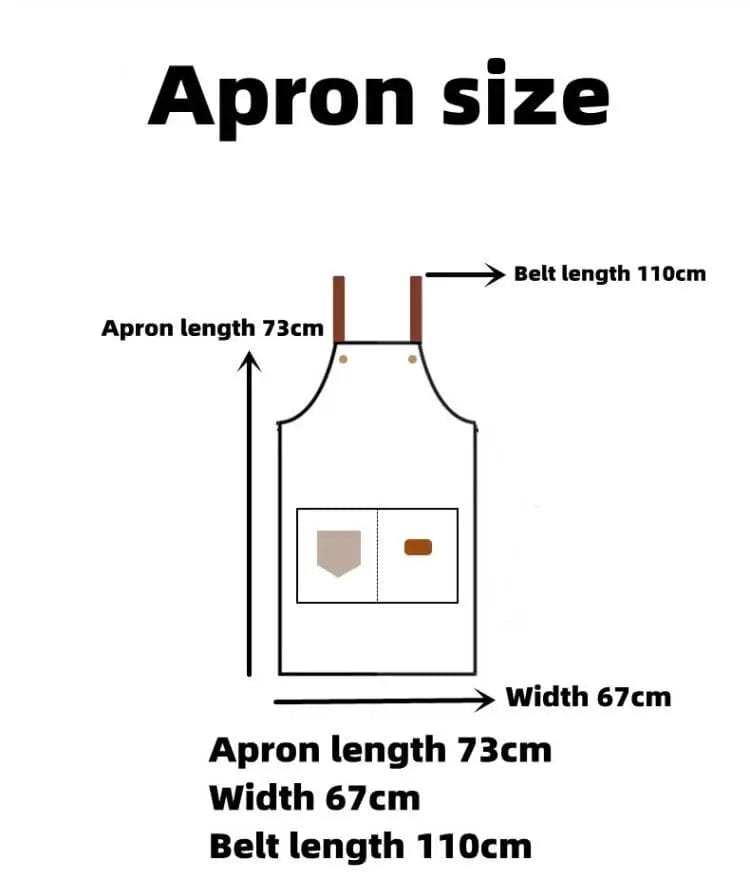 Tablier cuisine unisexe non-tissé vert – Image 3