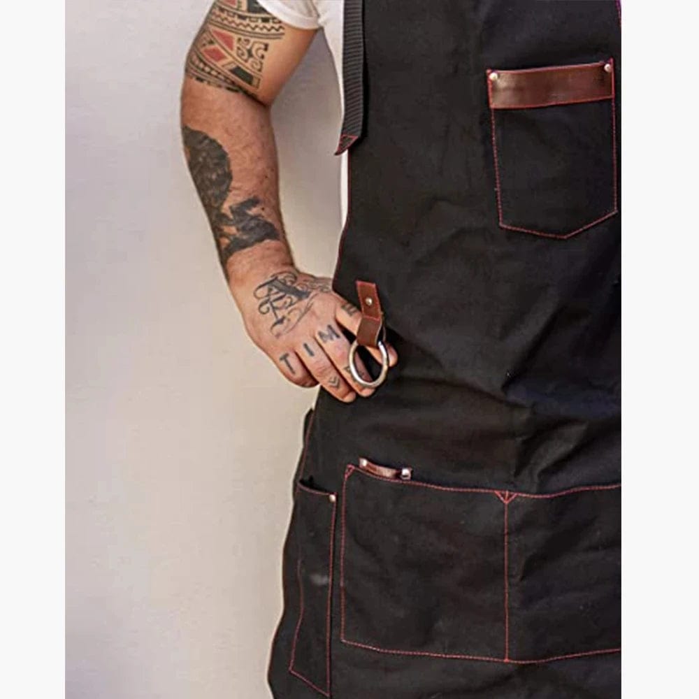 Tablier homme en toile avec poches - qualité chef imperméable – Image 5