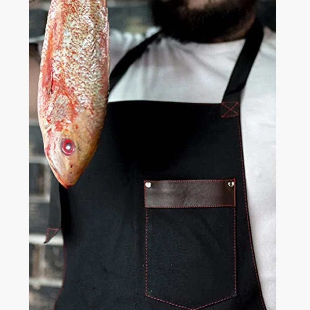 Tablier homme en toile avec poches - qualité chef imperméable – Image 3