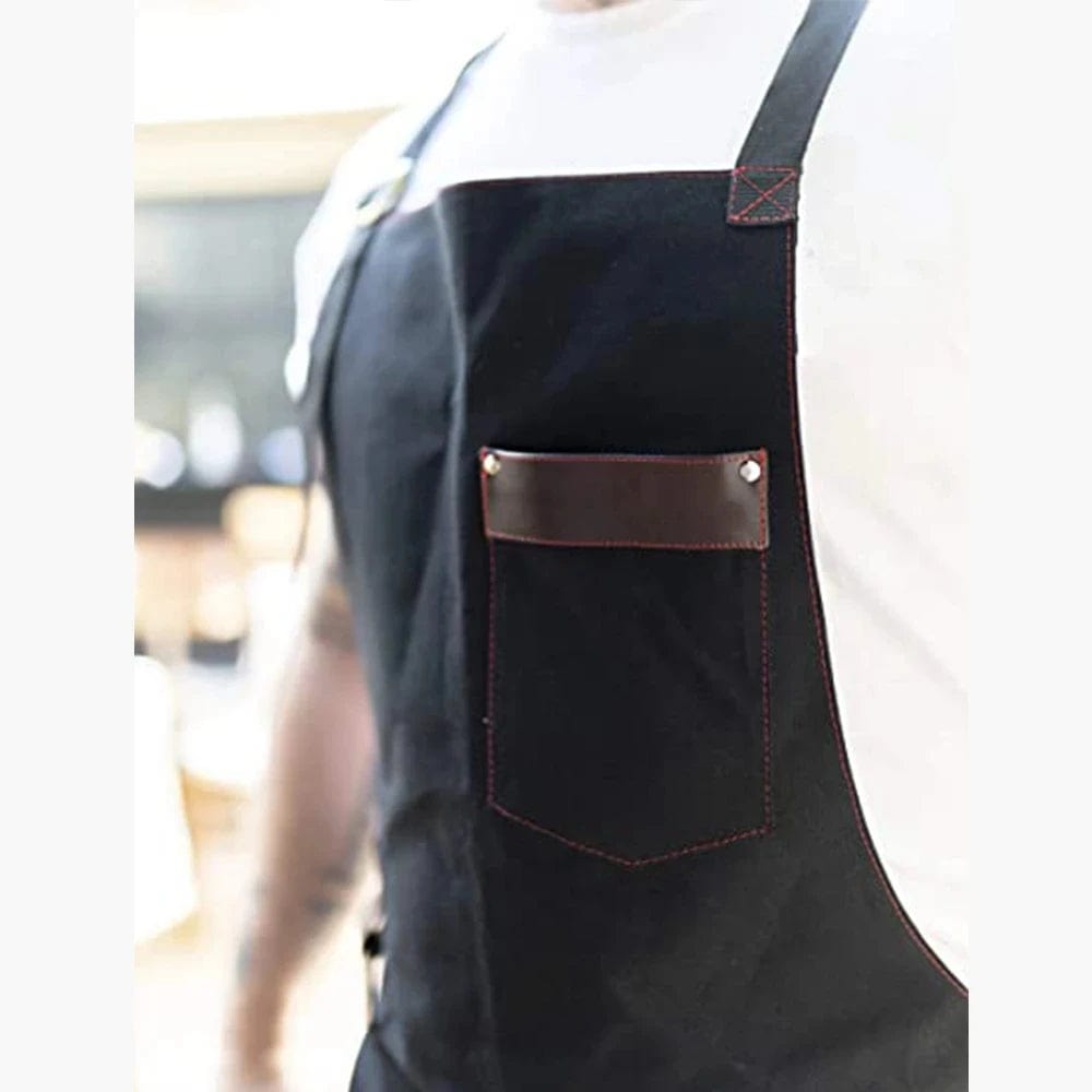 Tablier homme en toile avec poches - qualité chef imperméable – Image 4