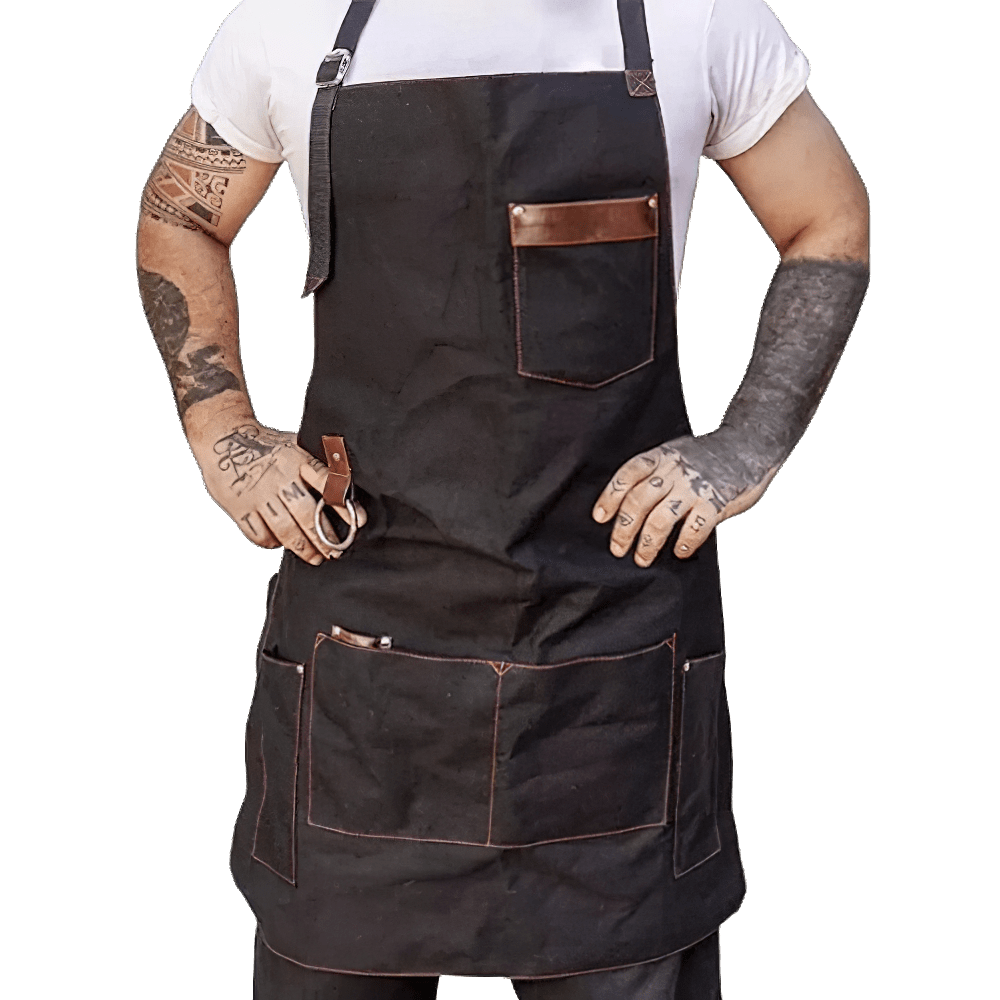 Tablier homme en toile avec poches - qualité chef imperméable – Image 2