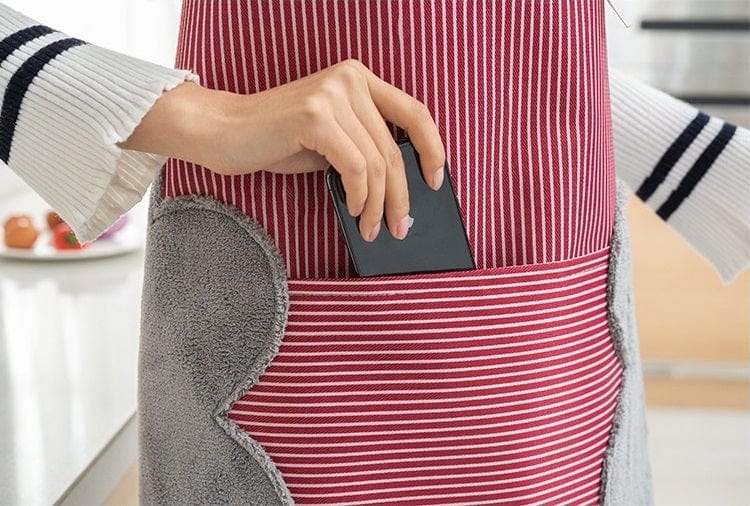 Tablier cuisine étanche et nettoyage aisé avec zone pour essuyer les mains – Image 11