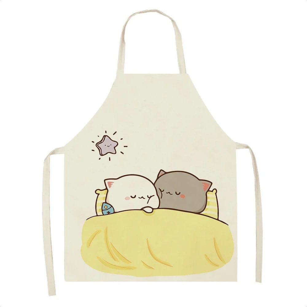 Tablier de Cuisine Kawaï Chats Cartoons Mignons - Taille Adulte B / Adulte : 68 x 55cm