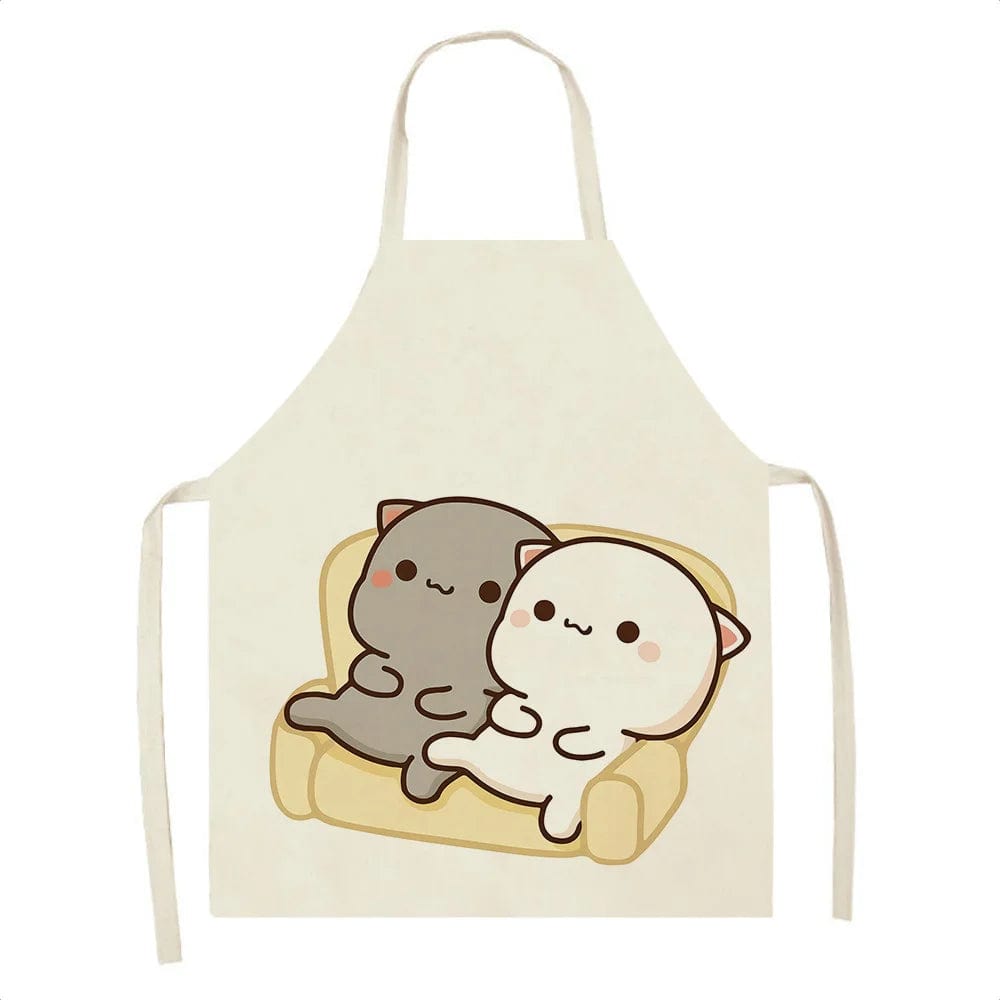 Tablier de Cuisine Kawaï Chats Cartoons Mignons - Taille Enfants L / Enfants : 47 x 38 cm