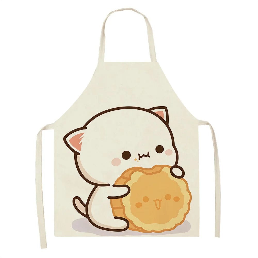 Tablier de Cuisine Kawaï Chats Cartoons Mignons - Taille Enfants N / Enfants : 47 x 38 cm