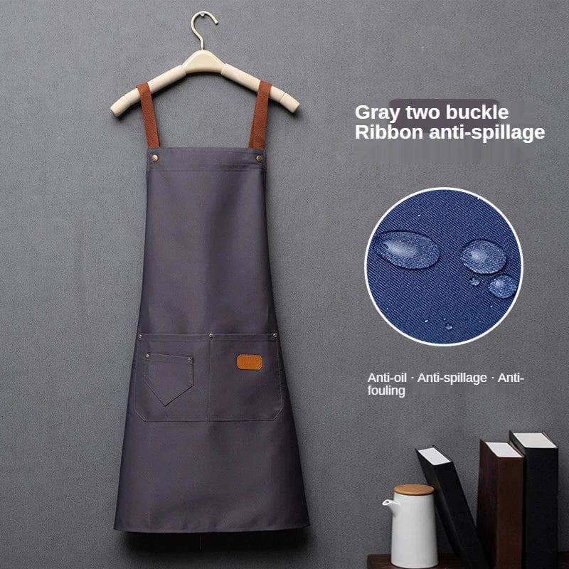 Tablier unisexe en tissu non-tissé marron pour cuisine et chef – Image 10