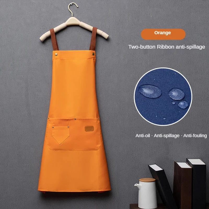 Tablier unisexe en tissu non-tissé marron pour cuisine et chef – Image 14