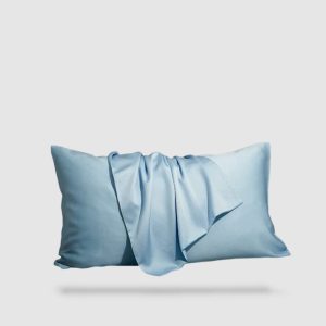 housse de coussin 100% en soie de mûrier 40x60 2 pièces - Bleu