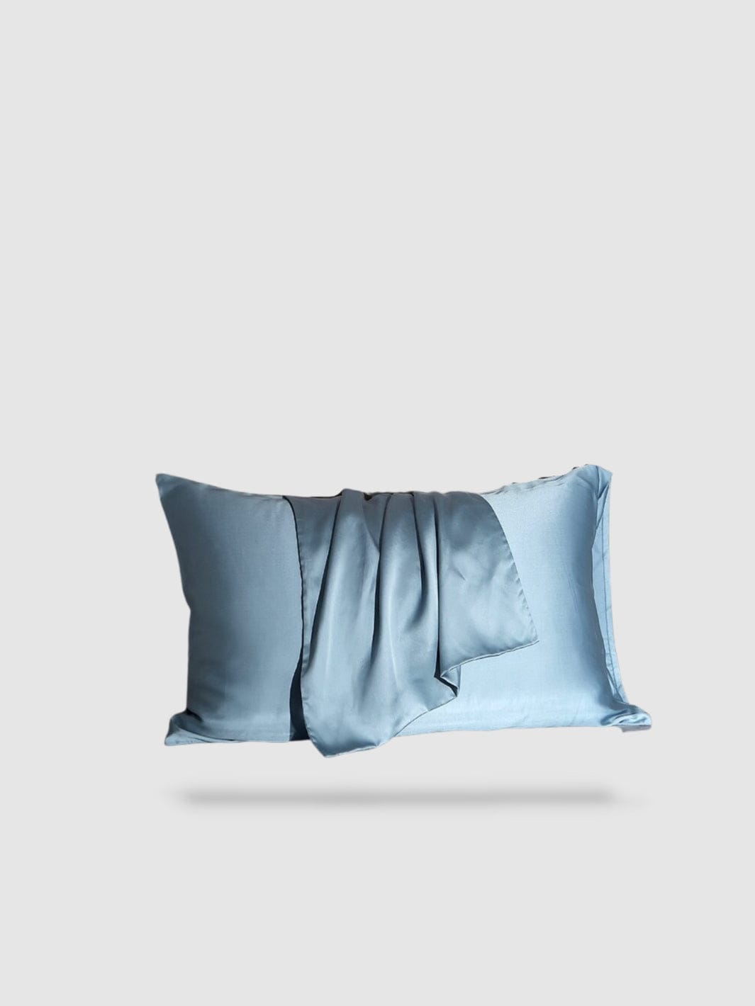 housse de coussin 100% en soie de mûrier 40x60 2 pièces - Bleu clair