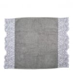 Tapis de bain motif dentelle