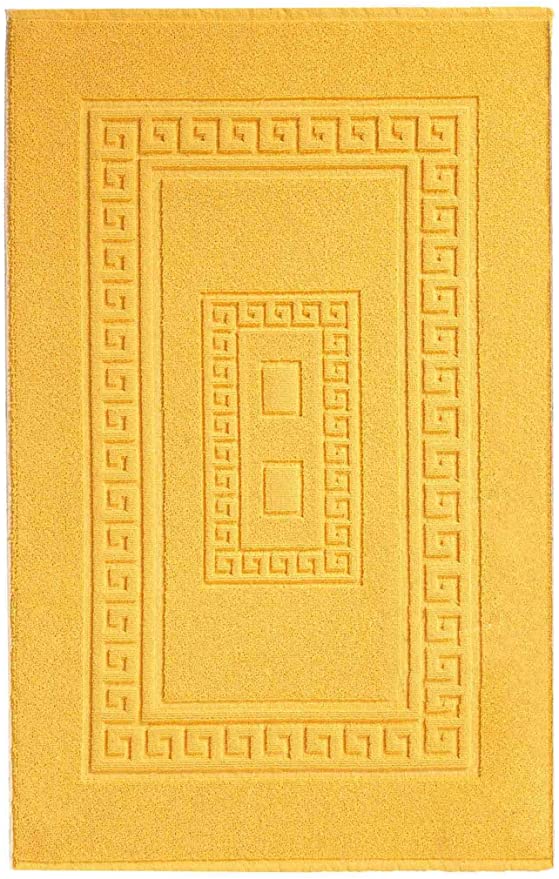 Tapis de bain couleur jaune