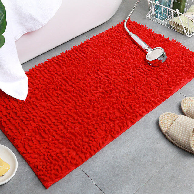 Tapis de bain rouge