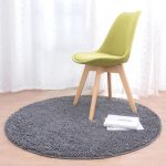 tapis rond salle de bain gris