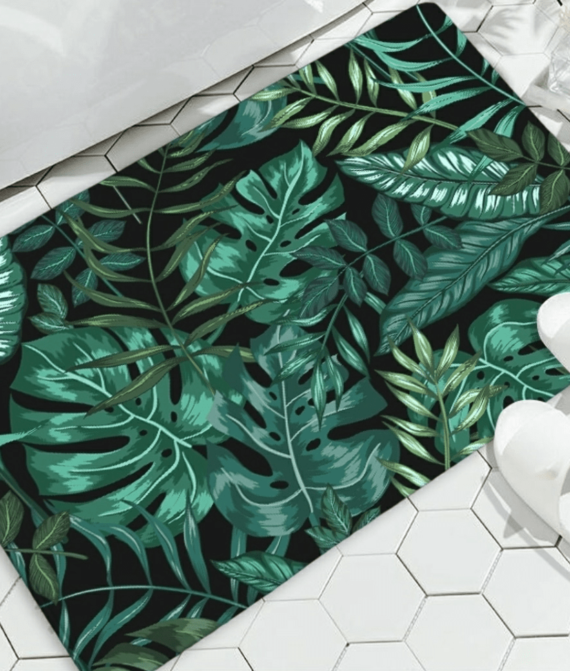 Tapis de bain motif jungle